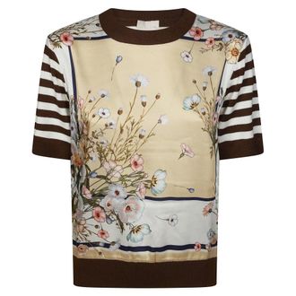 Liu Jo Round-neck Knitwear, female, Multicolor, Size: S Maglia Chiusa MC