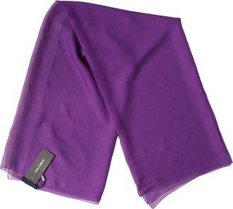 Dolce & Gabbana Purple Silk Neck Wrap Shawl Foulard 134cm x 131cm Womens Scarf