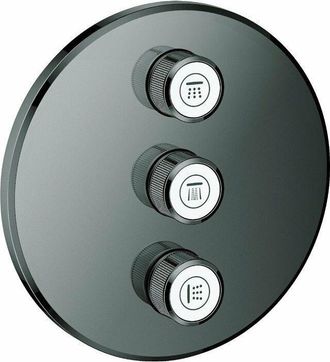 GROHE V&aacute;lvula Triple Empotrada Smart Control 29122 Fms Redonda Grafito Duro
