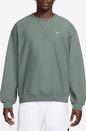 Nike Fleece Crewneck Sweatshirt in Clay Green/White at Nordstrom, Size Xx-Large