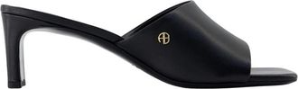 Anine Bing Jayden Mules - Dames - Muiltjes - Zwart - 37 EU - Leer - Schoenen