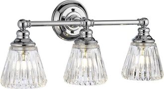 Netlighting Keynes 3 Light Wall Light Polished Chrome IP44