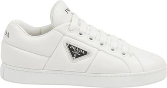 Prada Sneakers, female, White, Size: 8 US Padded Nappa Leather Sneakers