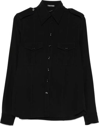 Tom Ford Camicia con colletto a punta - Nero