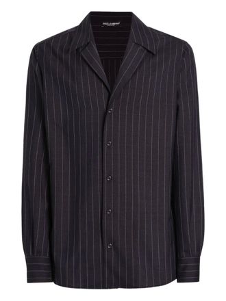 Dolce & Gabbana striped-pattern shirt - Blue