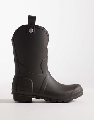 Hunter Stivali da pioggia stile cowboy marrone cioccolato