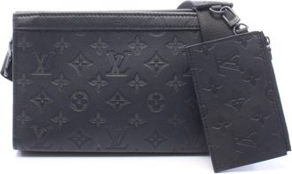 Louis Vuitton Monogram Shadow Black Monogram Shadow Handbag Shoulder Bag (Pre-Owned)