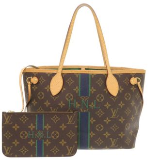 Louis Vuitton Brown Green Monogram Monogram Handbag Tote Bag (Pre-Owned)