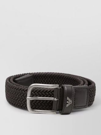 Emporio Armani leather belt braided design mens accessory