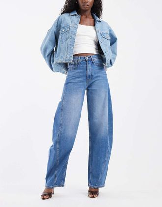 Tommy Jeans Ella - Jeans a vita alta con gamba a cilindro lavaggio medio-Blu