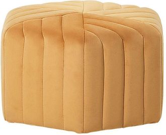 Beliani Pouffe MURIETTA Velvet Mustard