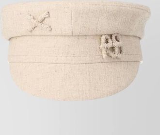 Ruslan Baginskiy textured brimmed hat embroidered tonal accents