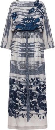 Pierre-Louis Mascia Tetris Maxi-jurk met bloemenprint - Dames - Maxi kleedjes - Veelkleurig - M - Kleedjes