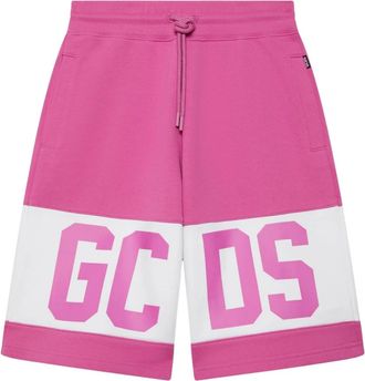 GCDS Band-logo Shorts - Dames - Korte Broeken - Roze - M - Katoen - Korte Broeken