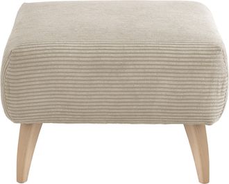 Inosign Polsterhocker »Colori« Holzfussfarbe wählbar, verschiedene Stoffe, hochwertige Stoffqualität