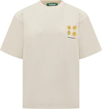 Barrow Jersey T-Shirt - Heren - T-shirts - Beige - S - Katoen - Tops