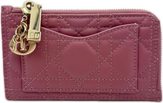 Dior Pink Leather Coin Purse/Coin Case (Pre-Owned)