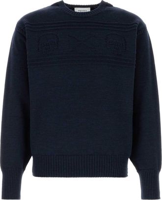 Alexander McQueen Dark Blue Knitted Sweater