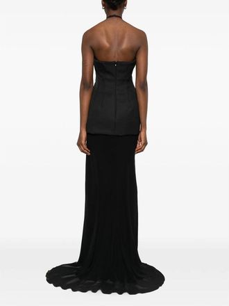 Sportmax Silk Halterneck Dress - Black