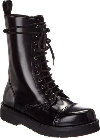 Valentino Leather Combat Boot
