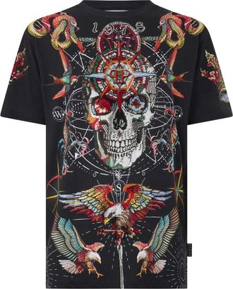 Philipp Plein Heren, Tops, Zwart, Maat: XL Katoen