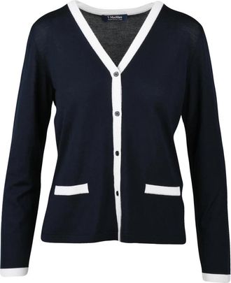Max Mara Kenya Cardigan - Dames - Vesten - Blauw - M - Wol - Truien & Vesten