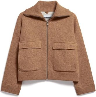 Armedangels Cotton-Wool Knit Jacket Freizeitjacke f&uuml;r Damen | braun
