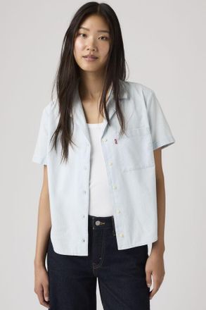 Levi's Camicia Bennie Camp - Donna - L - Blu / Watch Me