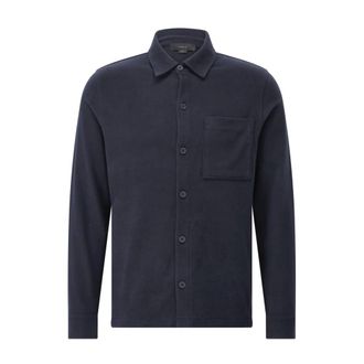 Vince Light Jackets, male, Blue, L, Cotton Overshirt Casual Elegance