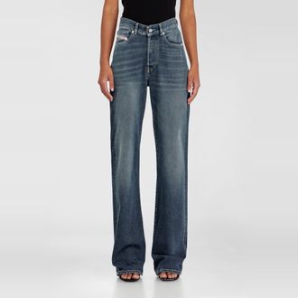 Diesel Regular Jeans High Waist 1971 D-Sent, Dark blue, Button fly