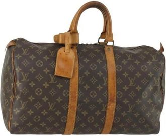 Louis Vuitton Pre-owned Weekend Bags, female, Brown, Size: ONE SIZE Pre-owned Canvas Weekend Bag