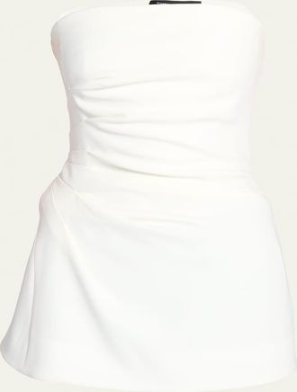 Proenza Schouler Gathered Crepe Strapless Top