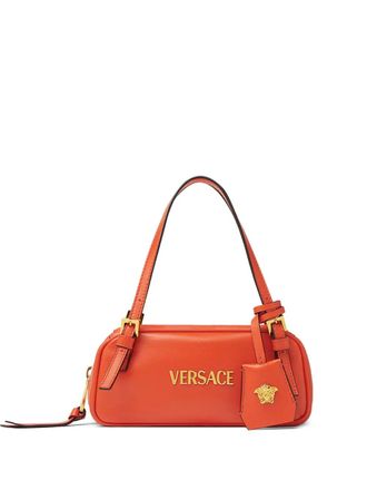 Versace Tag Bowling mini bag - women - Polyester/Lambskin - One Size - Orange