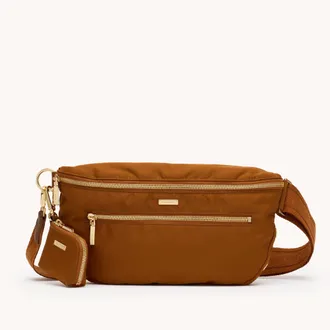 Hammitt Hammitt Charles Crossbody Amber Nylon Gold Lrg