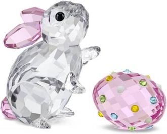 Swarovski Idyllia Crystal Rabbit and Egg Figurine