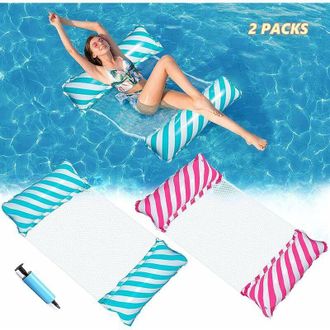 OEM Conjunto De Hamaca Flotante De 2 Piezas, Hamaca Inflable 4 En 1 Para Piscina, Plegable, Hamaca Flotante Ultraligera, Tumbona Flotante Para Adultos, Pl