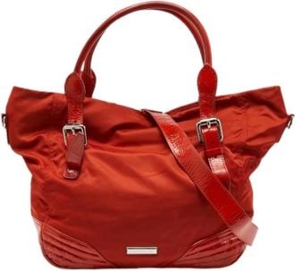 Burberry Pre-owned Vintage Nylon Handbag - Dames - Vintage Handtas - Oranje - ONE Size - Nylon - Vintage