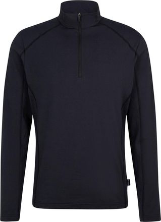 Ziener Jelano fleece-top met kwartrits voor heren (Zwart)