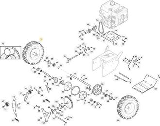 STIGA Sports Rueda Completa Derecha Como 56 P - Sws600/800 Original Stiga - 118820580/0