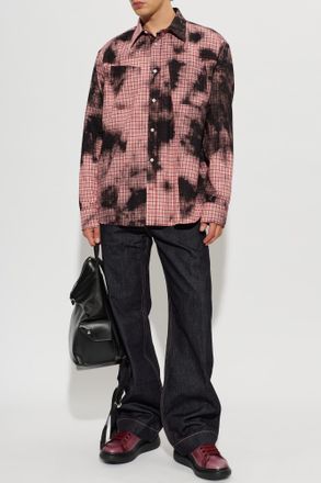 Alexander McQueen Shirt With A Vintage Effect, Mens, Red