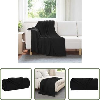 vidaXL vidaXL Decorazione per la casa - Coperte da Pile 24 pcs Nero 170 x 130 cm Panno