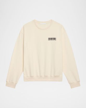 Helmut Lang Men & apos;s Ski Schedule Cotton Crewneck Sweater