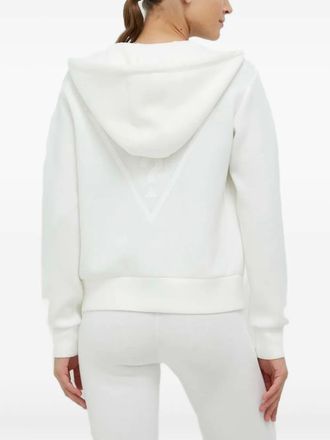 Guess Co logo-print hoodie - women - Elastane/Viscose/Polyamide - S - White