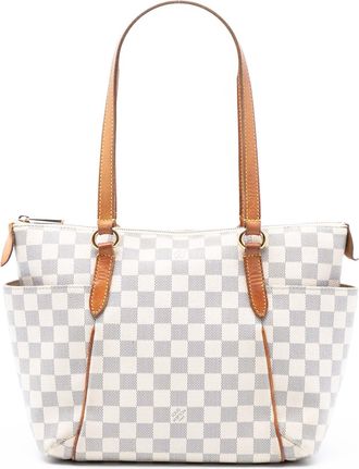 Louis Vuitton Pre-owned Womens Damier Azur Totally Pm - White Textile - One Size