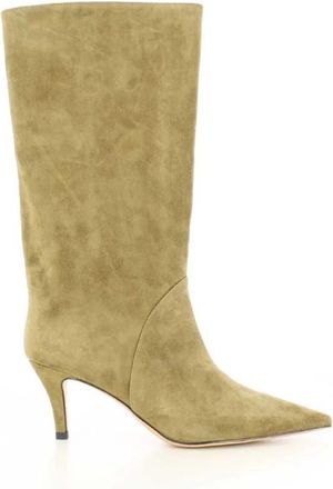 Lola Cruz Groene Damesschoenen 008B30Bk - Dames - Laarzen met Hak - Groen - 40 EU - Schoenen