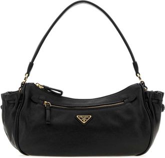 Prada Black Logo Medium Shoulder Bag