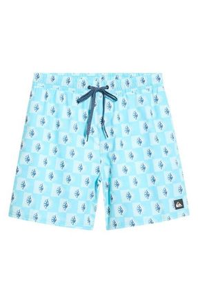 Quiksilver Mix Volley 17 Swim Trunks in Crystal Seas at Nordstrom, Size Xx-Large