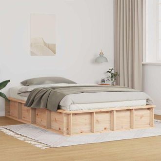 vidaXL Estructura De Cama Marr&oacute;n 120 X 200 Cm Madera Vidaxl