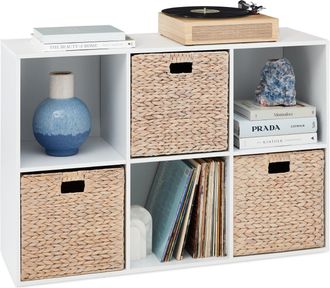 Best Choice Products 6-Cube Bookshelf, 13.5in Display Storage System, Organizer w/ Removable Back Panels