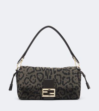 Fendi Baguette Soft Medium jacquard shoulder bag